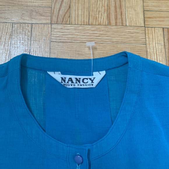 Vintage blue Blouse - Picture 2 of 2